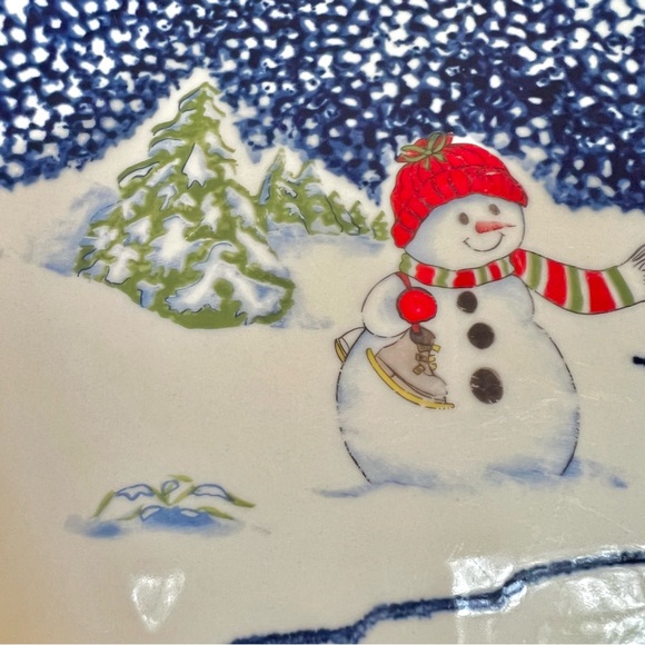 Thomson Pottery Snowman Plate Discontinued Christmas Holiday Collectible Used - Picture 9 of 15
